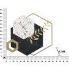 Mauro Ferretti orologio da parete esagono 62x4,5x62 cm multicolore