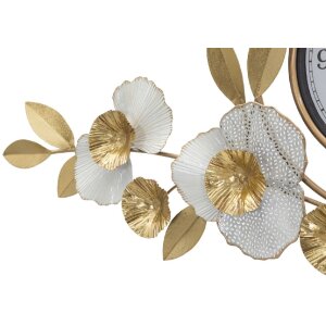 Orologio da parete Mauro Ferretti flow 92,5x8x45,5 cm bianco oro