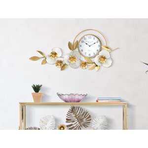 Orologio da parete Mauro Ferretti flow 92,5x8x45,5 cm bianco oro