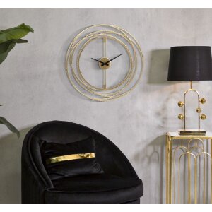 Mauro Ferretti orologio da parete a righe oro Ø 50x4 cm oro