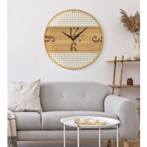Mauro Ferretti orologio da parete Fuji Ø 50x3,5 cm colore naturale