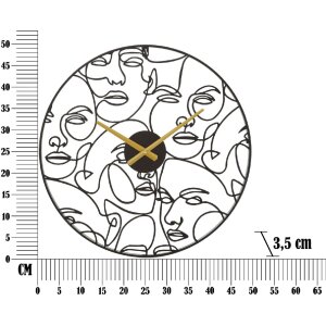 Mauro Ferretti orologio da parete Ø 50x3,5 cm nero