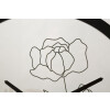 Mauro Ferretti orologio da parete a fiore Ø 40x3,5 cm multicolore con disegno di rose
