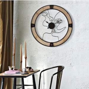Mauro Ferretti orologio da parete coppia Ø 60x3 cm nero naturale