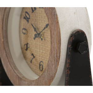 Mauro Ferretti orologio da tavolo rotondo 23,5x7x24 cm marrone