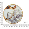 Mauro Ferretti orologio da parete in vetro rosa Ø 60x5 cm multicolore