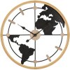 Mauro Ferretti orologio da parete world Ø 60x5 cm marrone nero
