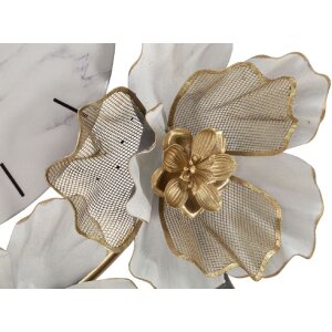 Mauro Ferretti orologio da parete fiori 64x8x64 cm bianco grigio