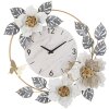 Mauro Ferretti orologio da parete fiori 64x8x64 cm bianco grigio