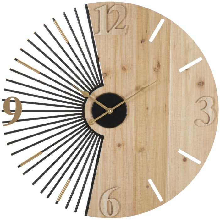 Mauro Ferretti orologio da parete Wordy Ø 60x3,5 cm nero naturale