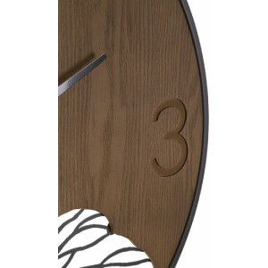 Mauro Ferretti orologio da parete quadrante in legno Ø 60x2 cm marrone nero