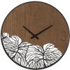 Mauro Ferretti orologio da parete quadrante in legno Ø 60x2 cm marrone nero