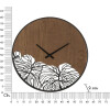 Mauro Ferretti orologio da parete quadrante in legno Ø 60x2 cm marrone nero