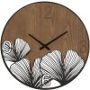 Mauro Ferretti orologio da parete super quadrante in legno Ø 60x2 cm marrone nero