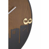 Mauro Ferretti orologio da parete city Ø 60x2 cm nero marrone
