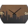 Mauro Ferretti orologio da parete city Ø 60x2 cm nero marrone