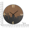 Mauro Ferretti orologio da parete city Ø 60x2 cm nero marrone