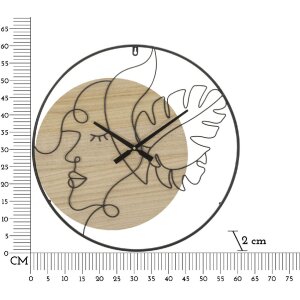 Mauro Ferretti orologio da parete Elegant Ø 60x2 cm marrone nero