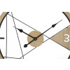 Mauro Ferretti orologio da parete Design geometrico Ø 60x2,5 cm marrone nero