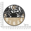 Mauro Ferretti orologio da parete palma Ø 60x2,5 cm nero marrone