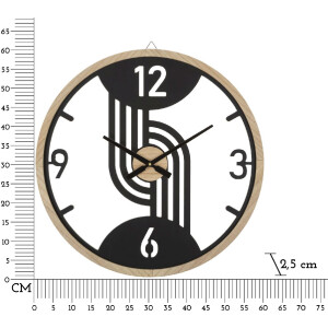 Mauro Ferretti orologio da parete a staffe Ø 60x2,5 cm nero marrone