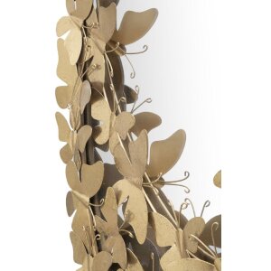 Mauro Ferretti specchio da parete ovale farfalla 59x3x89,5 cm oro