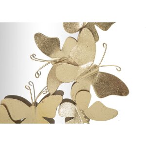 Mauro Ferretti specchio da parete ovale farfalla 59x3x89,5 cm oro