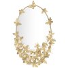 Mauro Ferretti specchio da parete ovale farfalla 59x3x89,5 cm oro