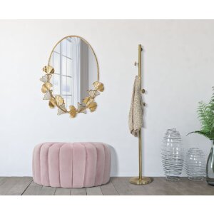 Mauro Ferretti specchio da parete foglia 61,5x3x78 cm oro