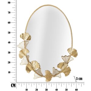 Mauro Ferretti specchio da parete foglia 61,5x3x78 cm oro
