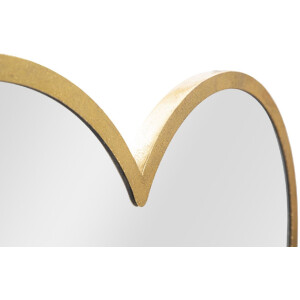 Mauro Ferretti specchio da parete doppio cuore 65x2x50 cm oro