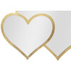 Mauro Ferretti specchio da parete doppio cuore 65x2x50 cm oro