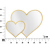 Mauro Ferretti specchio da parete doppio cuore 65x2x50 cm oro