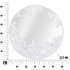 Mauro Ferretti specchio da parete bianco farfalla Ø 62,5x2,3 cm bianco