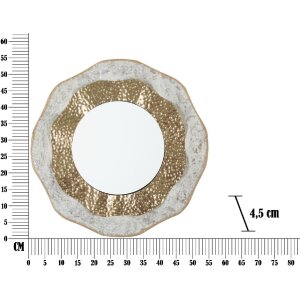 Mauro Ferretti specchio da parete Shai Light Ø 54,5x4,5 cm oro crema