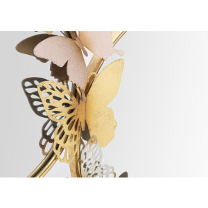 Mauro Ferretti specchio da parete Doppio Farfalle Rosa 81x3x52,5 cm oro rosa