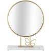 Mauro Ferretti specchio da tavolo butterfly 30x9x39,5 cm marmo oro