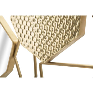 Mauro Ferretti specchio da parete in pietra 91x4x52 cm oro