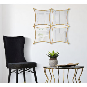 Mauro Ferretti specchio da parete Jalo 68x3,5x68 cm oro