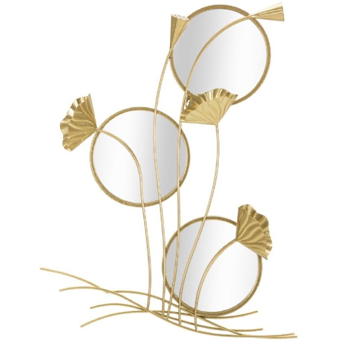 Mauro Ferretti specchio da parete triplo flusso 65x8x88 cm oro