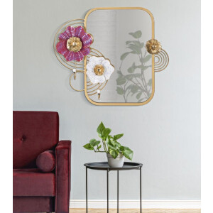 Mauro Ferretti specchio da parete Lovis 75x9,5x64,1 cm oro