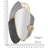 Mauro Ferretti specchio da parete Art 55,9x5,7x90,8 cm grigio oro