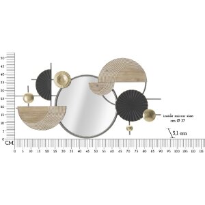 Mauro Ferretti specchio da parete astratto 90,2x5,1x50,2 cm multicolore