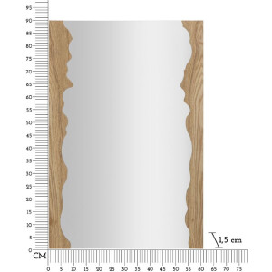 Mauro Ferretti specchio da parete forma 60x1,5x90 cm naturale