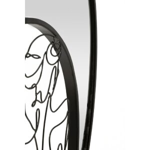 Mauro Ferretti specchio da parete nudità 40,6x3,2x70,5 cm nero