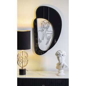 Mauro Ferretti specchio da parete nudità 40,6x3,2x70,5 cm nero
