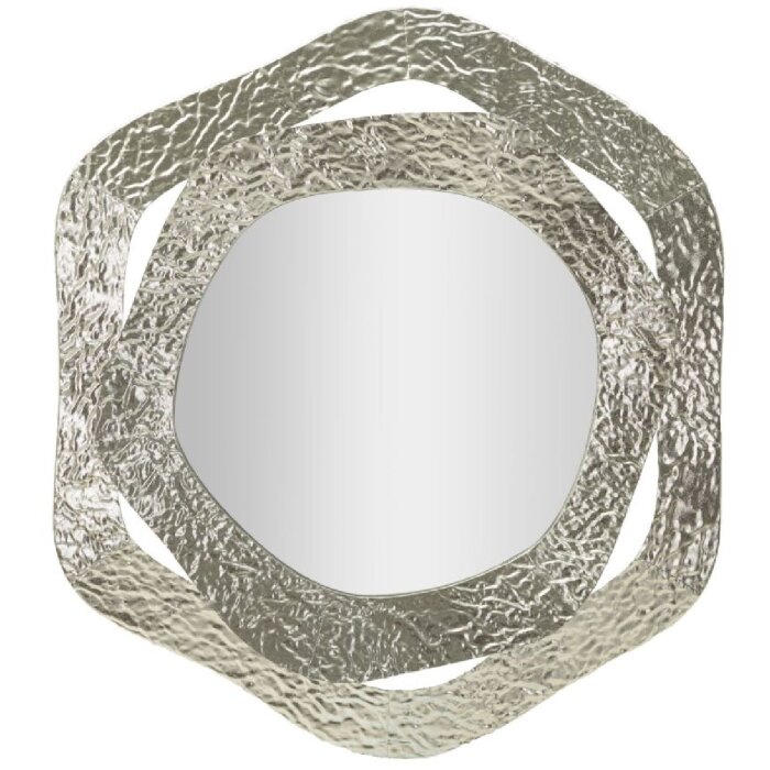 Mauro Ferretti specchio da parete Aury 66x6x75 cm argento