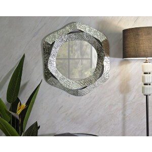 Mauro Ferretti specchio da parete Aury 66x6x75 cm argento
