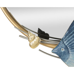 Mauro Ferretti specchio da parete marine 68x5x67 cm blu color oro