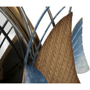 Mauro Ferretti specchio da parete marine 68x5x67 cm blu color oro